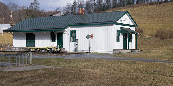 Greencove Station in winter.